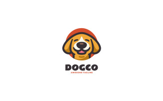 Dog Head Mascot Cartoon Logo