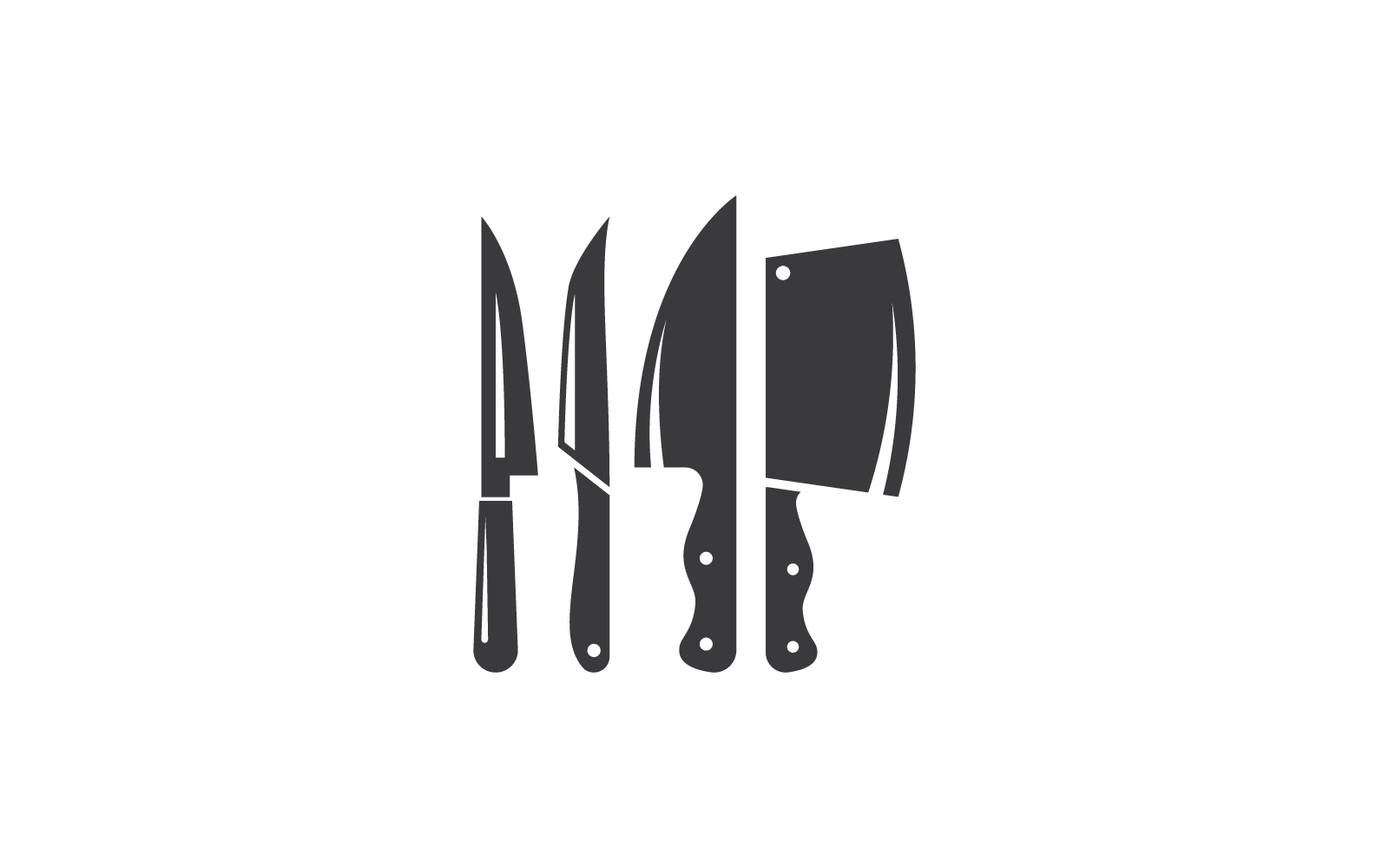 knife cooking chef logo illustration vector template