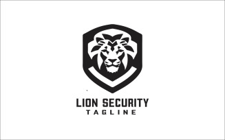 Lion Security Logo Design Template
