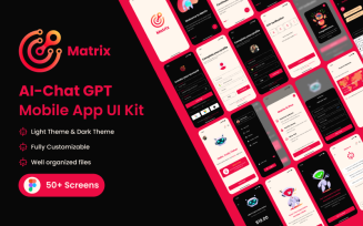 Matrix Chatbot GPT Mobile App UI Kit Figma Template