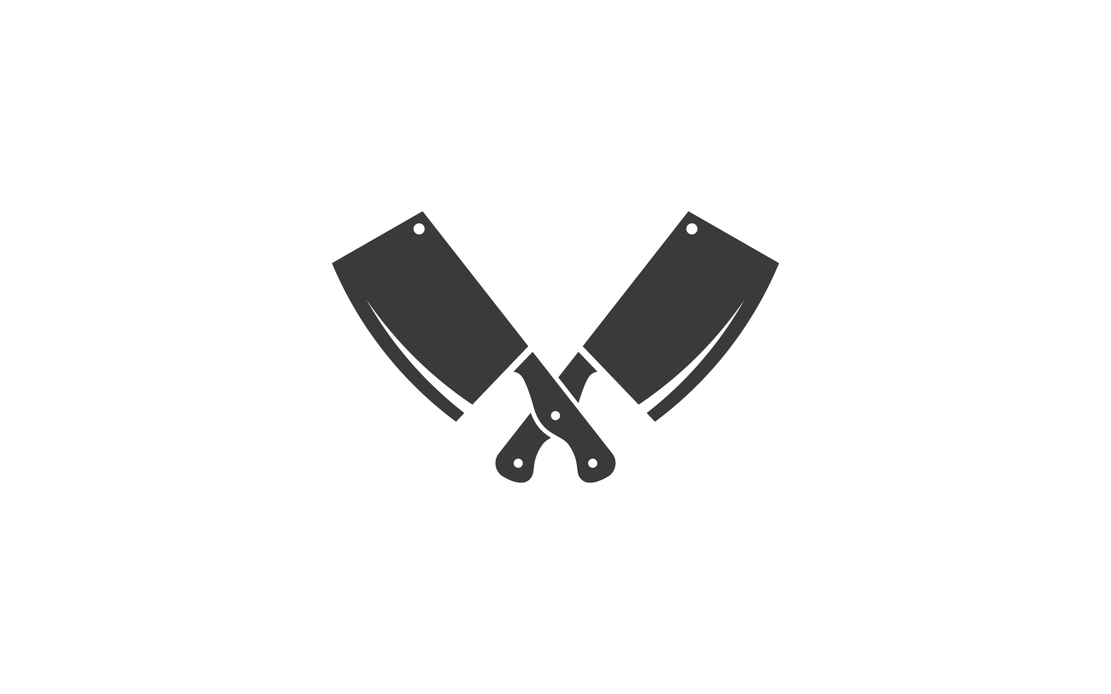 mes koken chef-kok logo afbeelding plat ontwerp