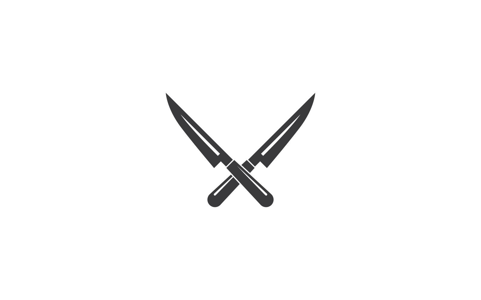 nóż do gotowania szef kuchni logo ikona ilustracja szablon