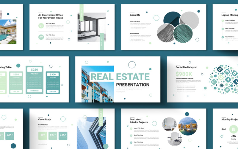 Real Estate Presentation Design Template Layout PowerPoint Template