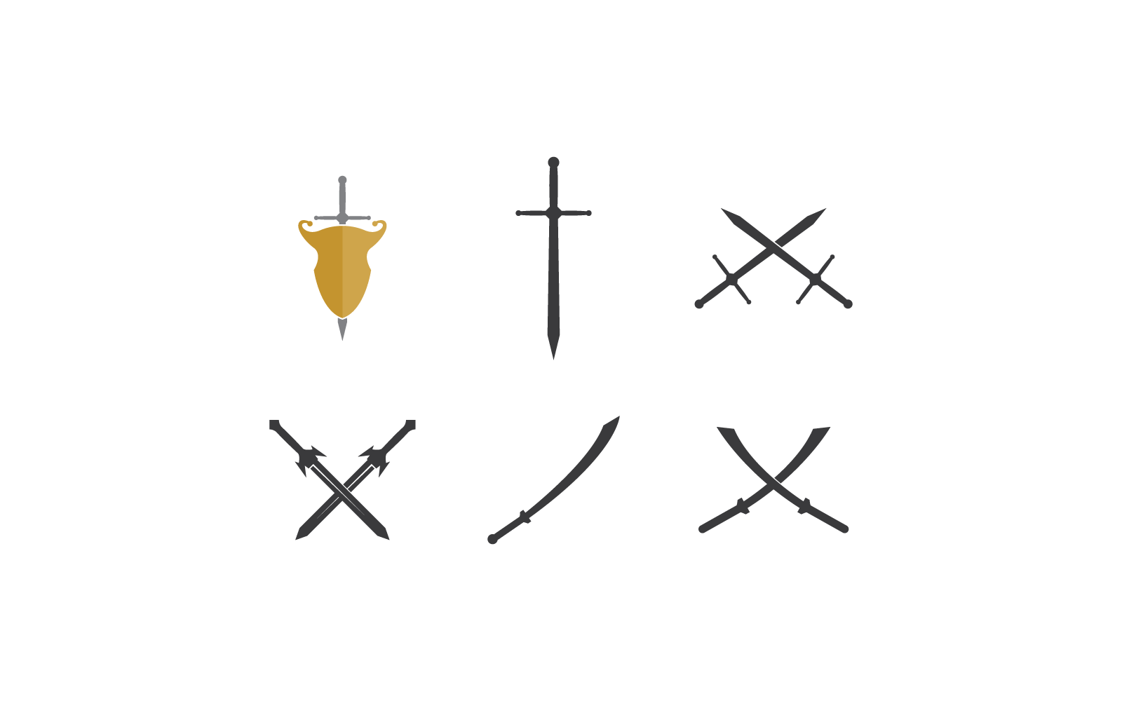 Schwert-Illustrations-Logo-Vektor-Design-Vorlage