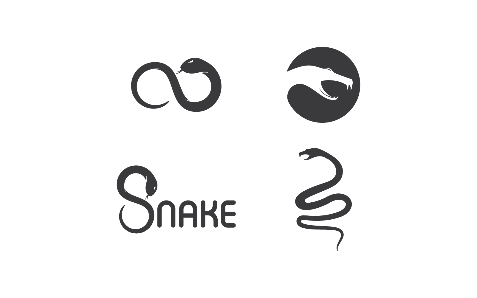 Snake logo icon illustration vector