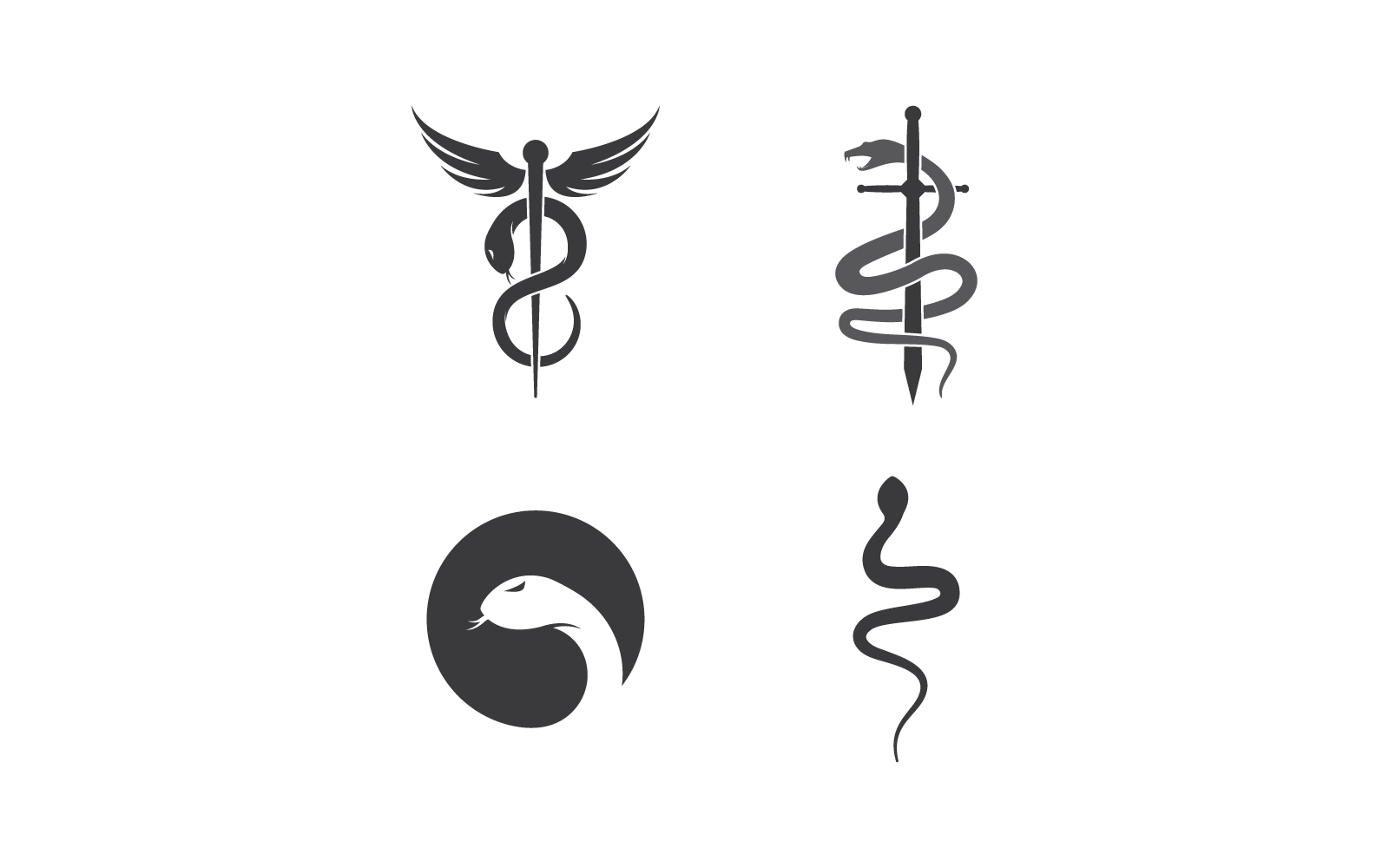 Snake logo vector icon illustration template Logo Template