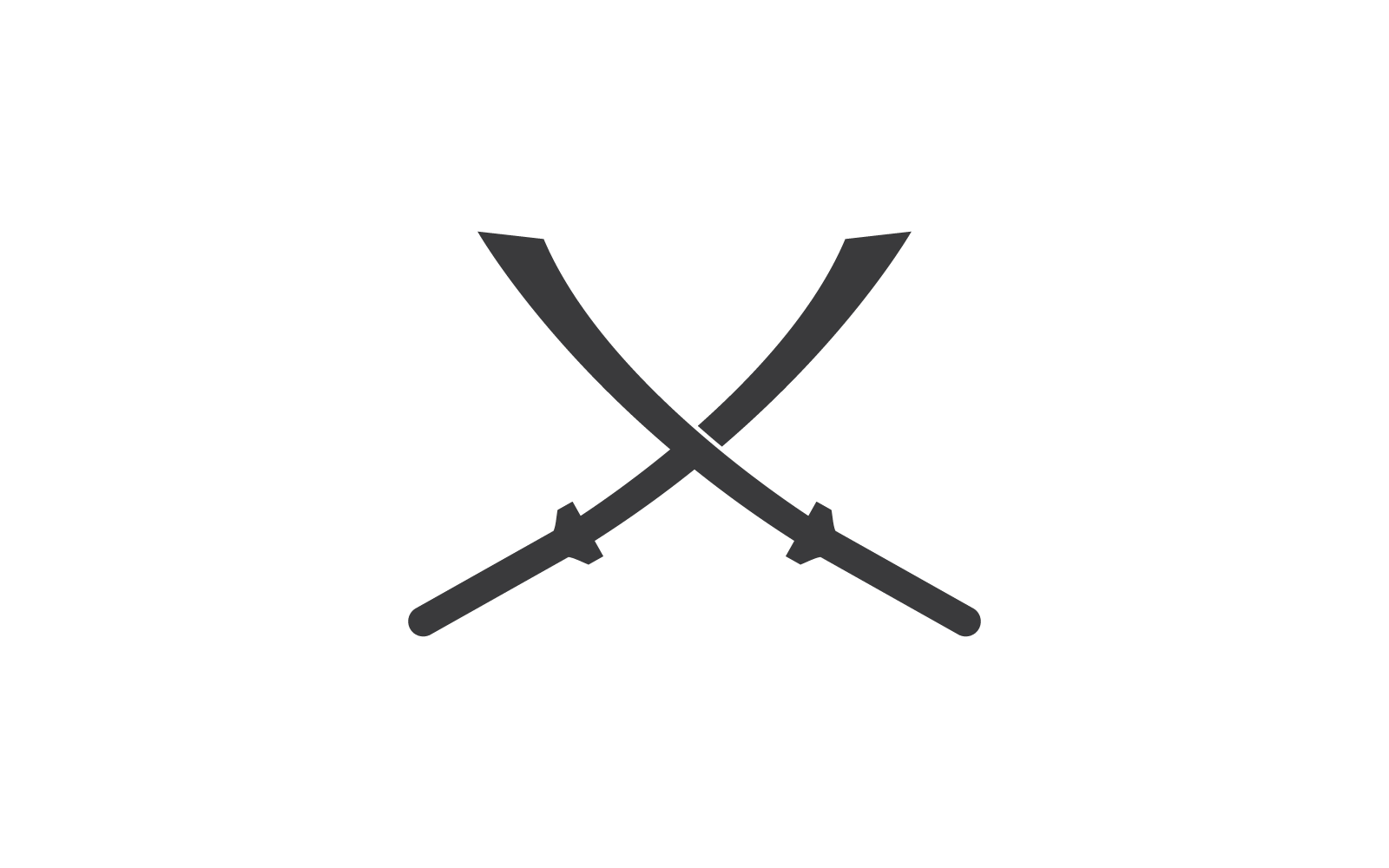 Sword illustration logo flat design