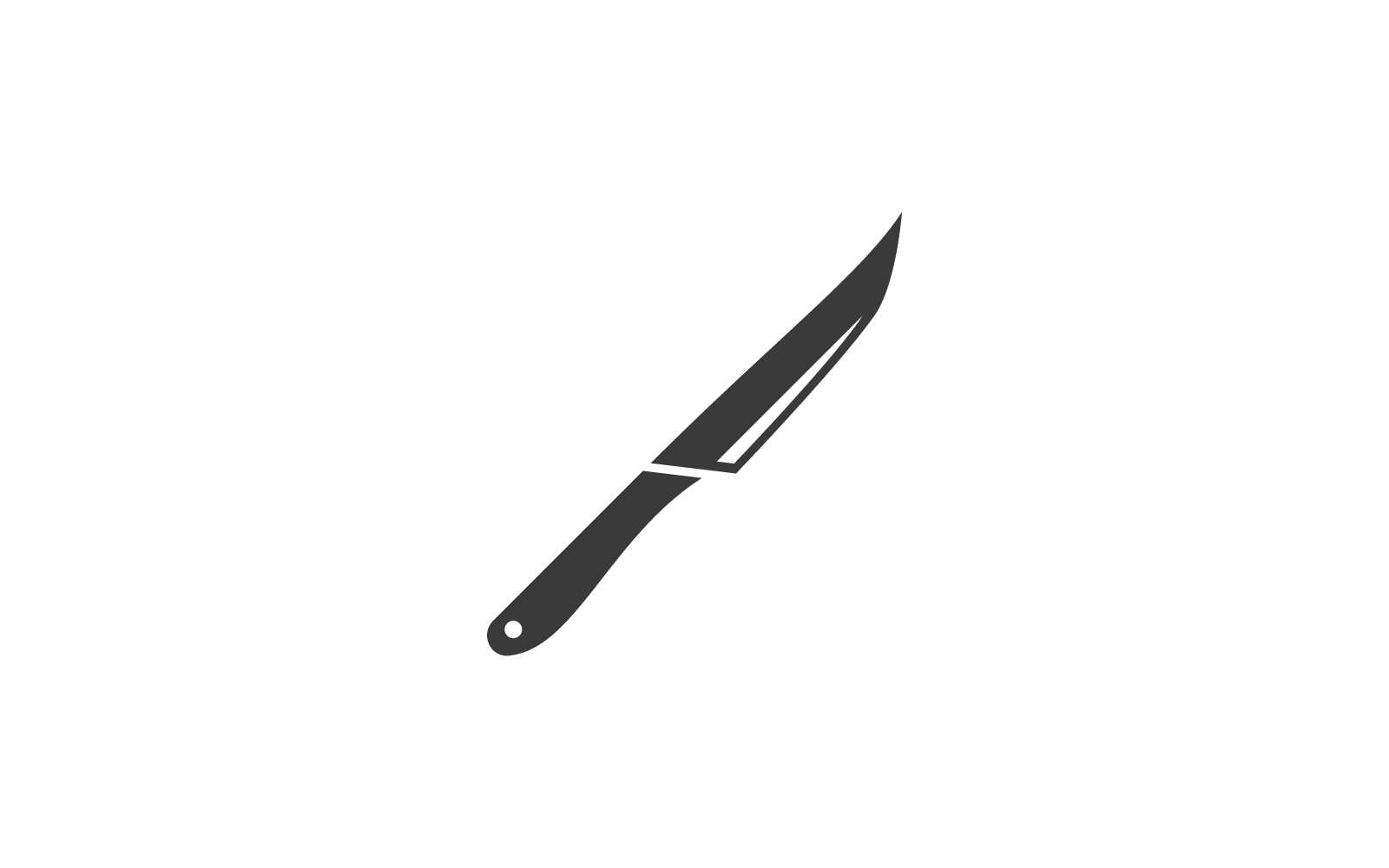vetor de ilustração de logotipo de chef de cozinha de faca