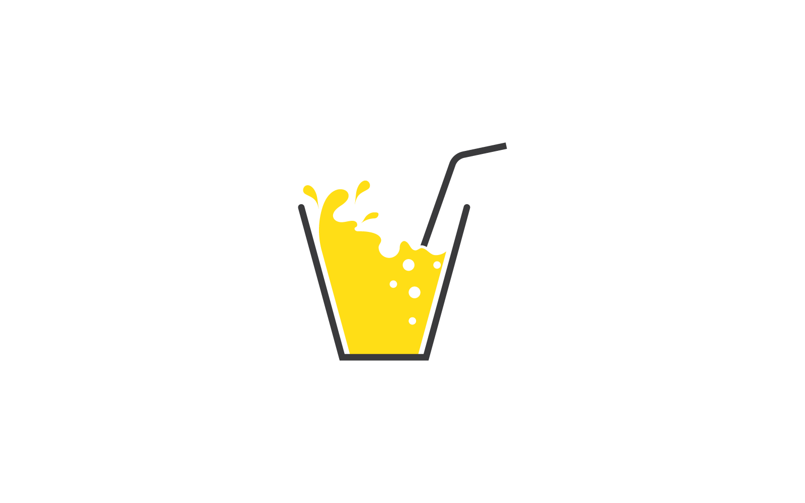 Beber vidrio logo icono vector diseño plano