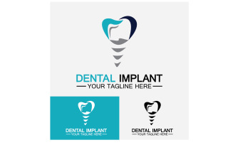 Dental logo design vector templatecreative dentist logo Version 2