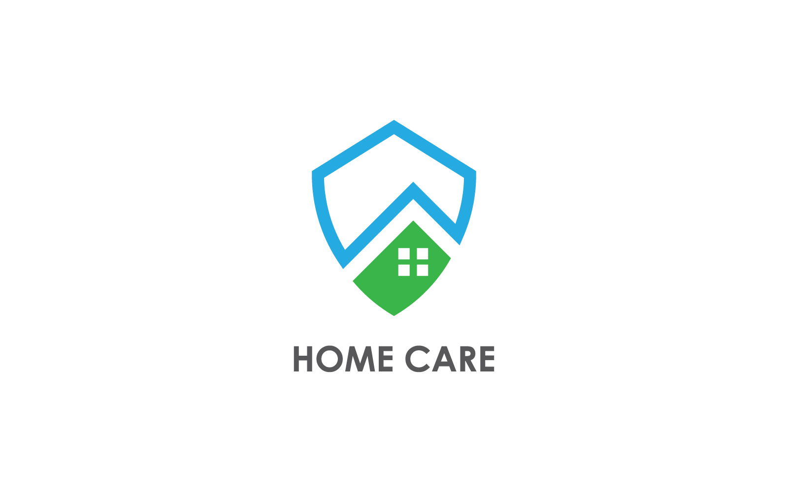 Diseño de logotipo de protección de hogar y escudo.
