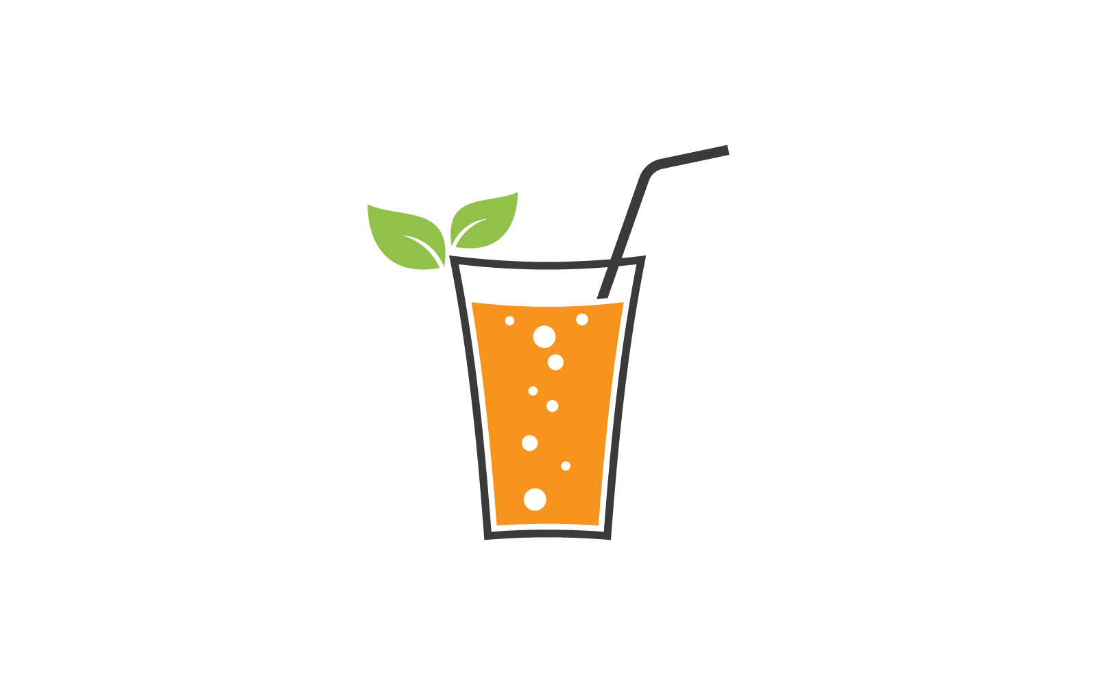 Diseño de vector de ilustración de logotipo de vaso de bebida