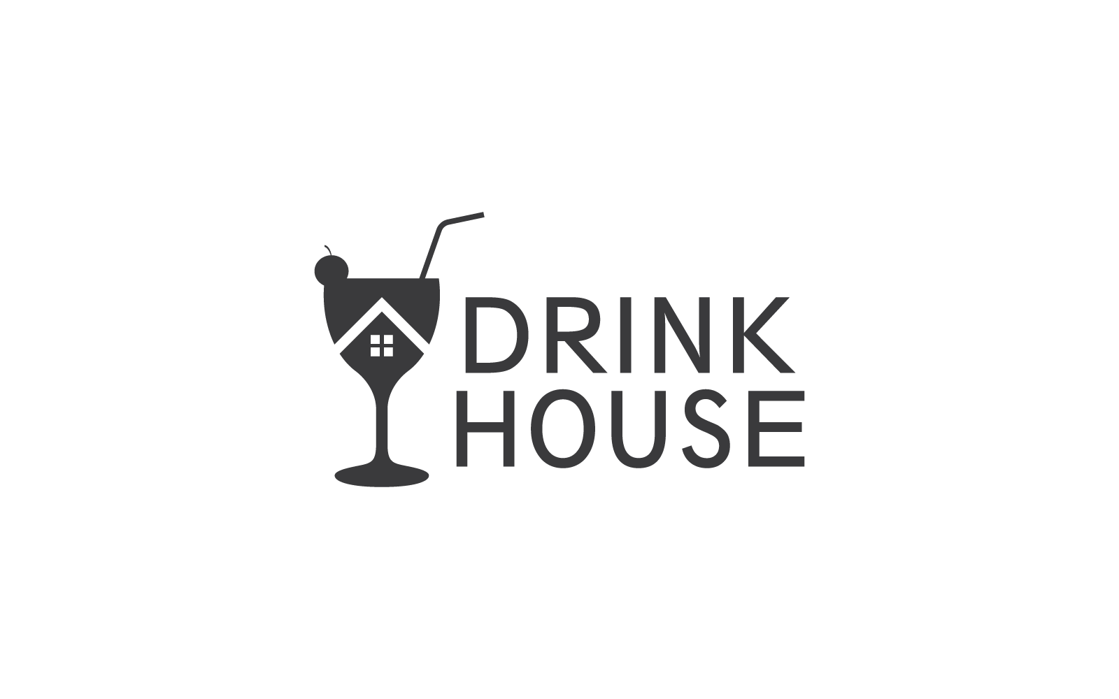 Drink glass logo illustration vector flat design