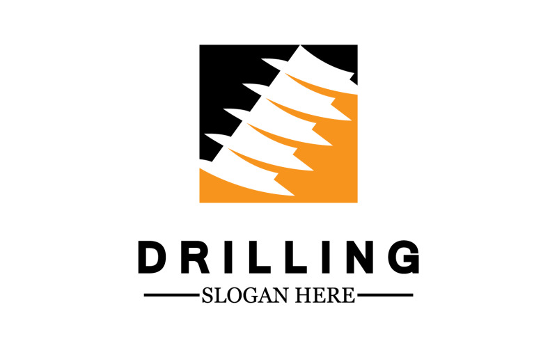 Emblem of water well drilling logo version 7 Logo Template