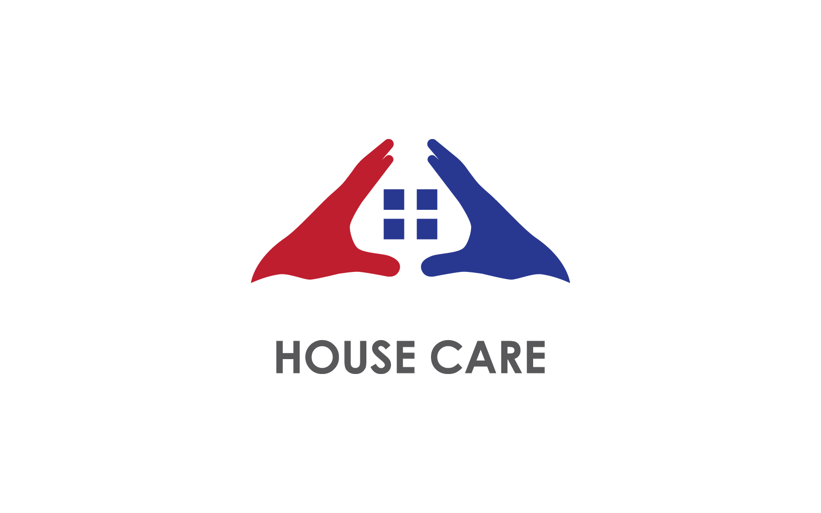 House care protection logo design vector template