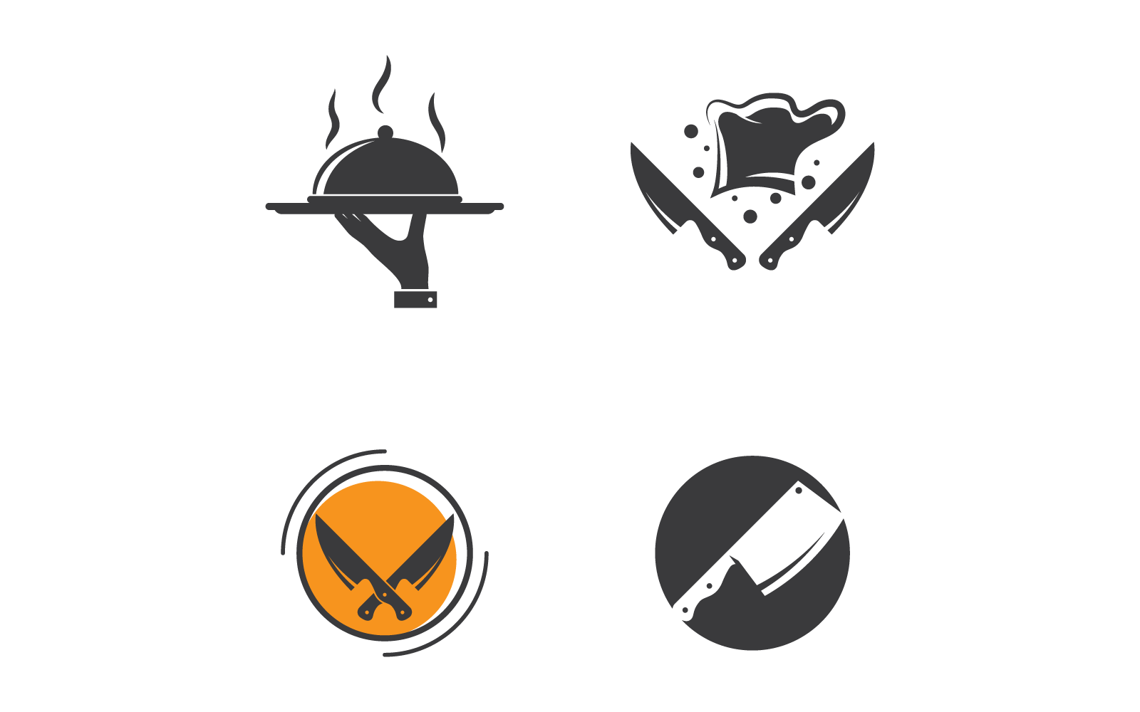 knife cooking chef logo vector flat design