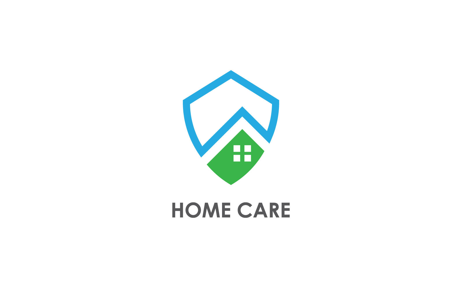 Projekt logo ochrony domu i tarczy