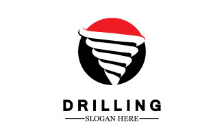 Emblem of water well drilling logo version 10