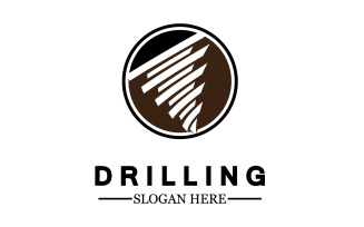 Emblem of water well drilling logo version 13