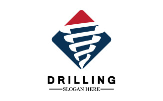 Emblem of water well drilling logo version 18