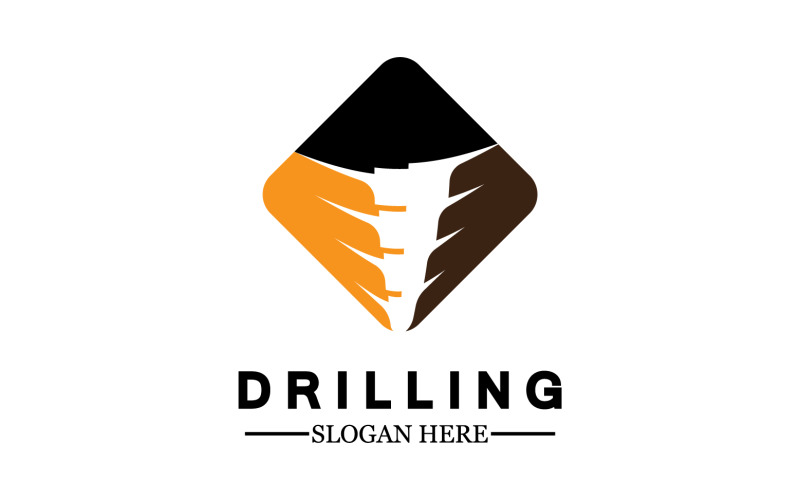 Emblem of water well drilling logo version 19 Logo Template