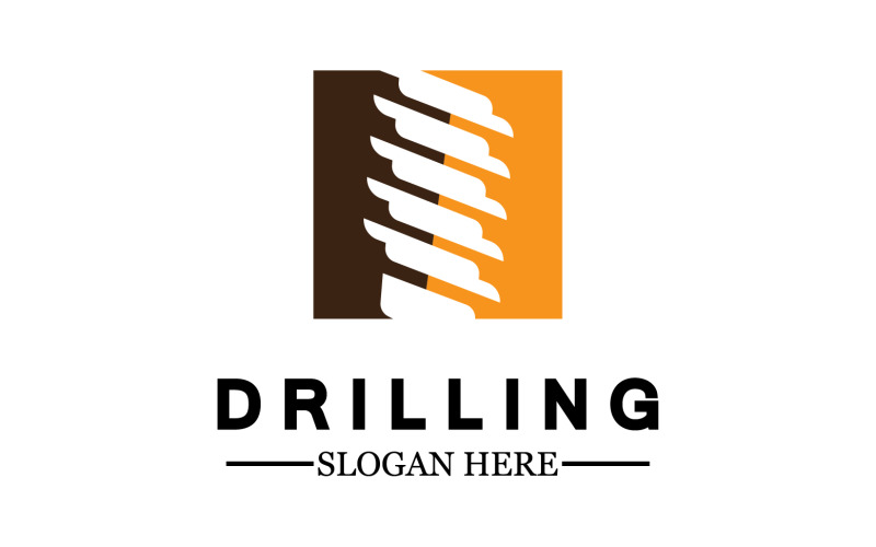 Emblem of water well drilling logo version 6 Logo Template