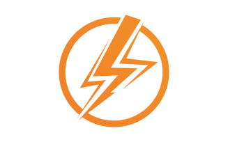 Lightning Electric ThunderBolt Danger Vector Logo Icon Template version 4