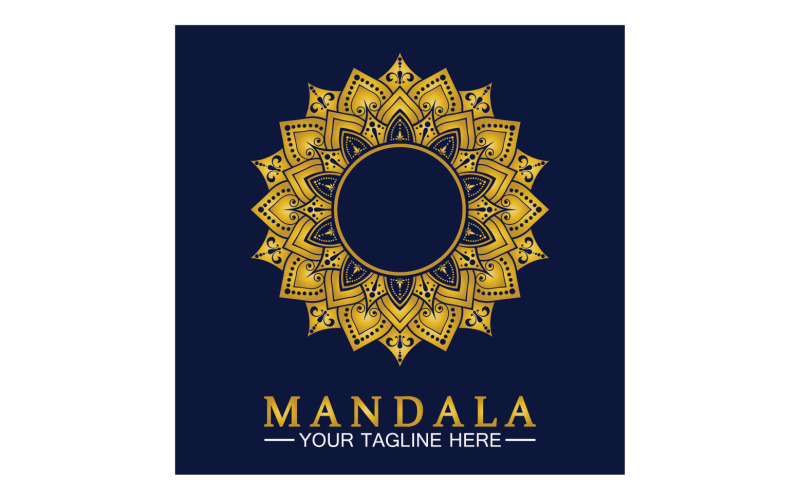 Mandala decoration in ethnic oriental doodle ornament version 2 Logo Template