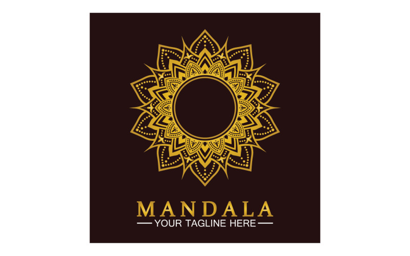 Mandala decoration in ethnic oriental doodle ornament version 7 Logo Template
