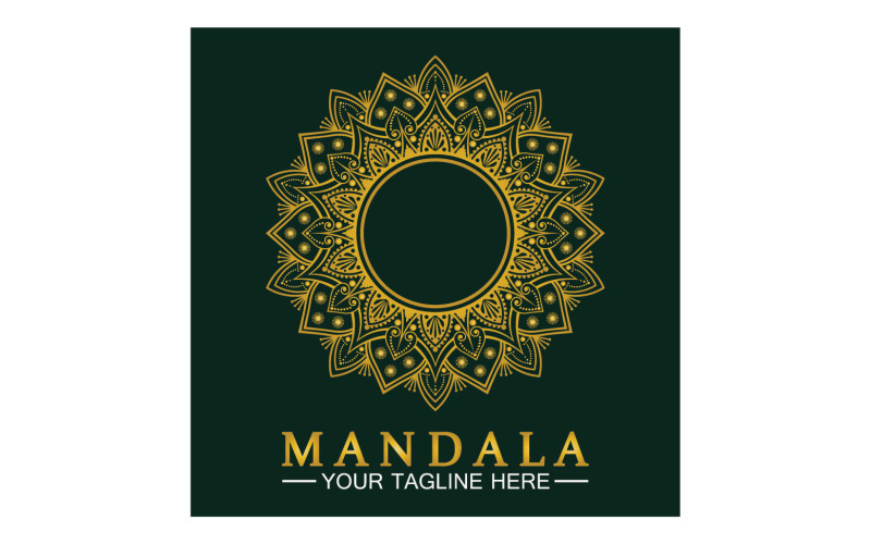 Mandala decoration in ethnic oriental doodle ornament version 13 Logo Template