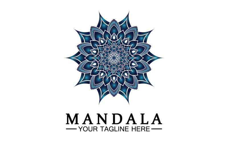 Mandala decoration in ethnic oriental doodle ornament version 27 Logo Template