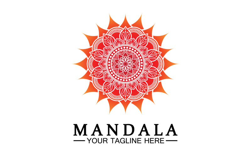 Mandala decoration in ethnic oriental doodle ornament version 28 Logo Template
