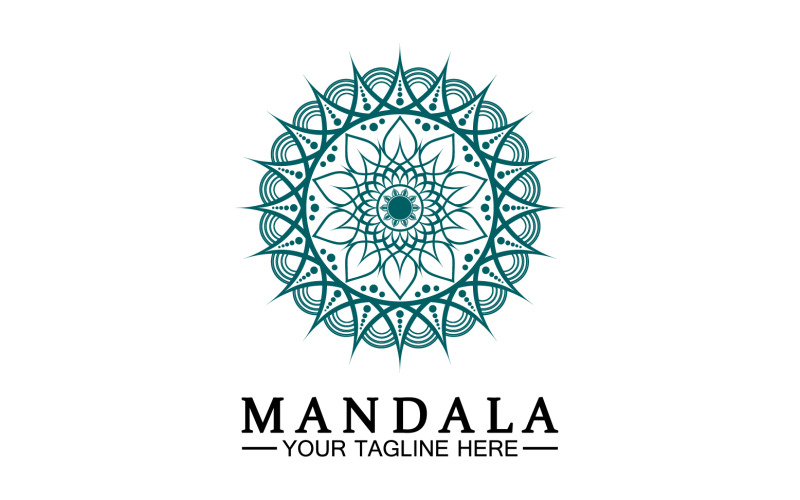 Mandala decoration in ethnic oriental doodle ornament version 40 Logo Template