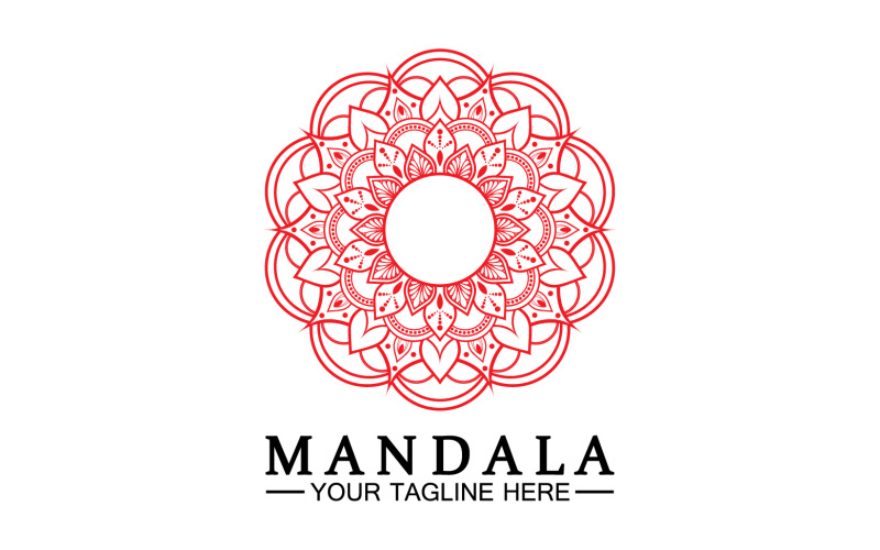 Mandala decoration in ethnic oriental doodle ornament version 48 Logo Template