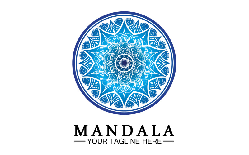 Mandala decoration in ethnic oriental doodle ornament version 59 Logo Template