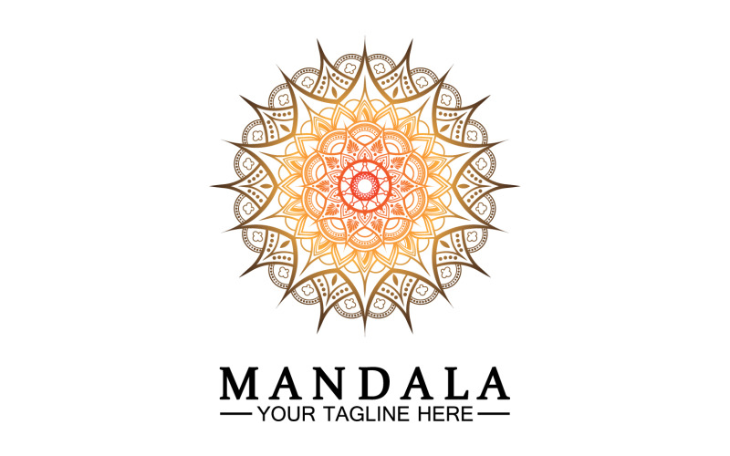 Mandala decoration in ethnic oriental doodle ornament version 60 Logo Template