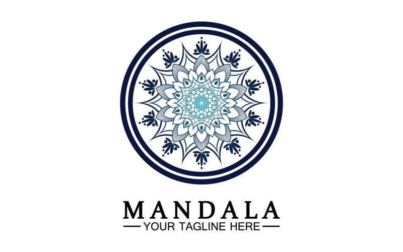 Mandala decoration in ethnic oriental doodle ornament version 63 Logo Template