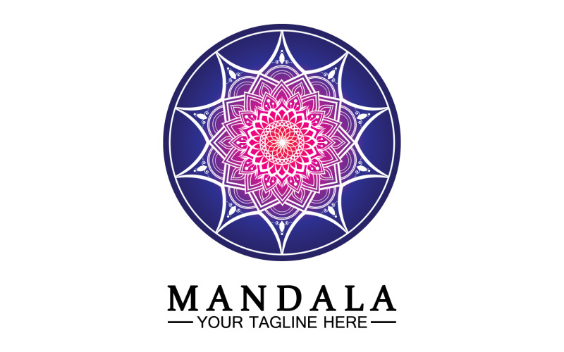 Mandala decoration in ethnic oriental doodle ornament version 64 Logo Template