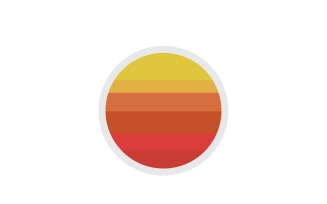 Sun logo simple vector version 12