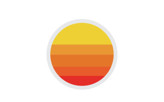 Sun logo simple vector version 4