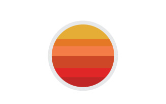 Sun logo simple vector version 5