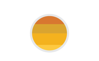 Sun logo simple vector version 7