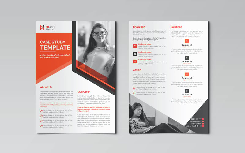 Case Study Flyer Layout Design Corporate Identity