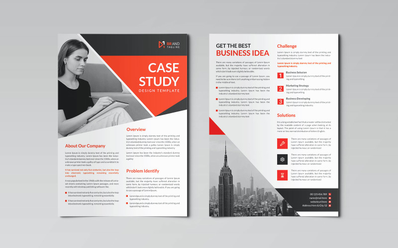 Creative Case Study flyer Design Template Corporate Identity
