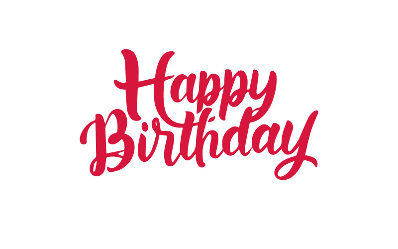Free Happy Birthday lettering background Greeting Card Vector Graphic