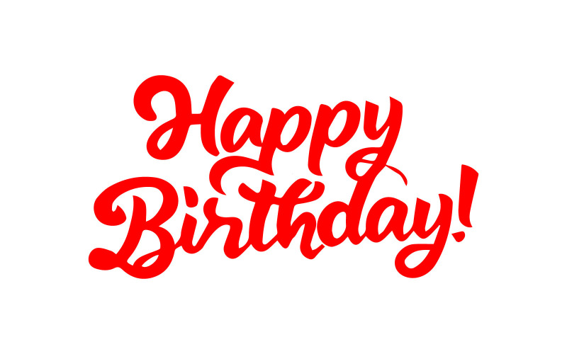 Free Happy Birthday lettering creative vector art Vector Graphic