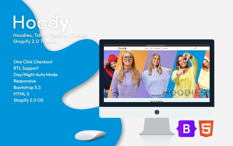 Hoody - Hoodies, Tshirt, Fashion, Clothes Shopify 2.0 Theme Shopify Theme
