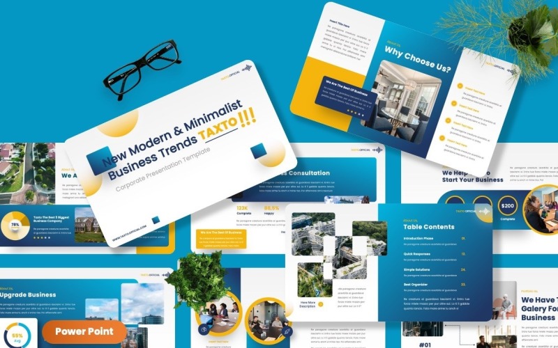 Taxto - Corporate Powerpoint Template PowerPoint Template