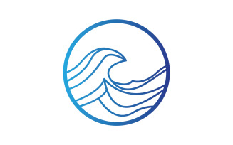 Wave circle logo vector version 11