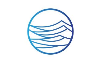 Wave circle logo vector version 13